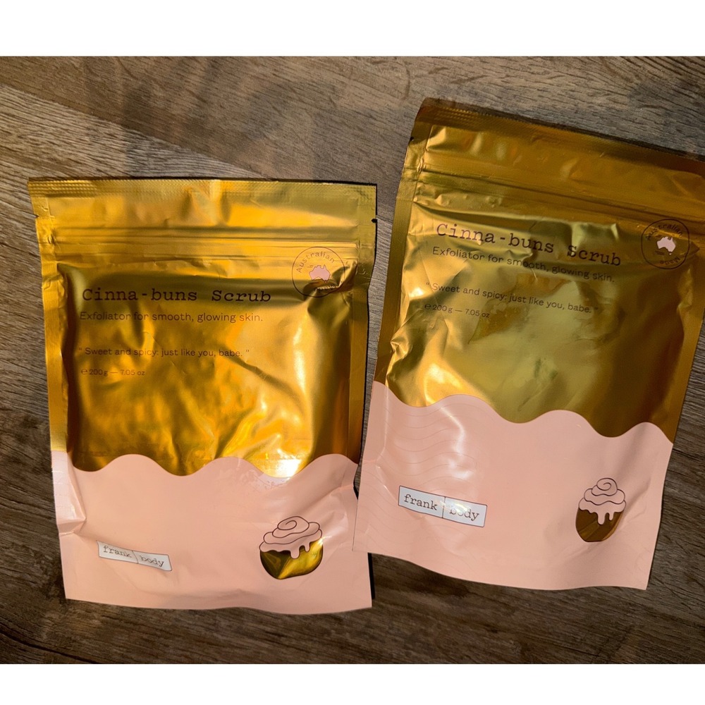 Frank Body Cinna-buns Scrub 2-Pack Coffee Cinnamon Exfoliator Smoothing Glow